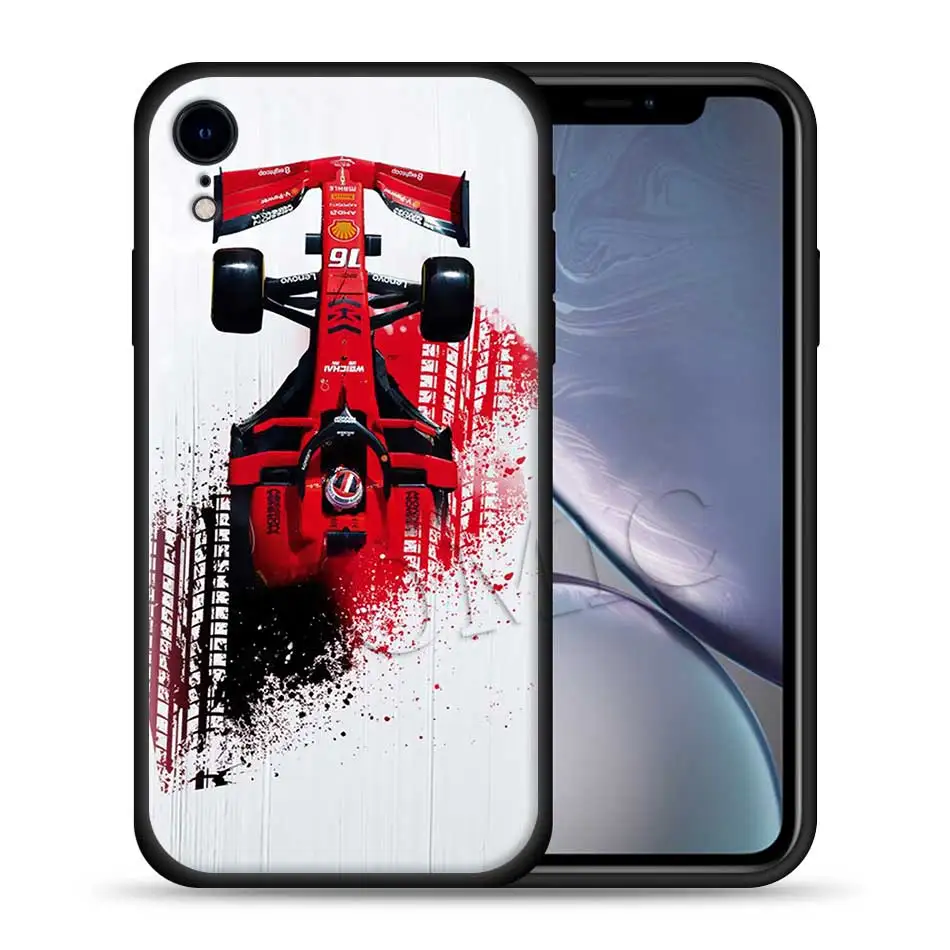 

for Formula 1 Soft TPU Case for Apple iPhone 7 12 Mini 11 Pro 6 XR 8 6S Plus X XS MAX Black Silicon Mobile Phone Bag Cover Shell