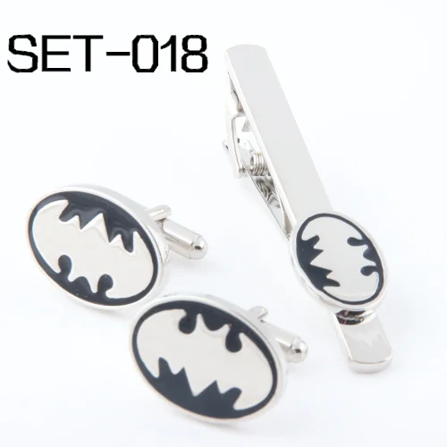 Novelty Interesting Tie Clips & Cufflinks  Can be mixed Free Shipping Set 018 Superhero Series