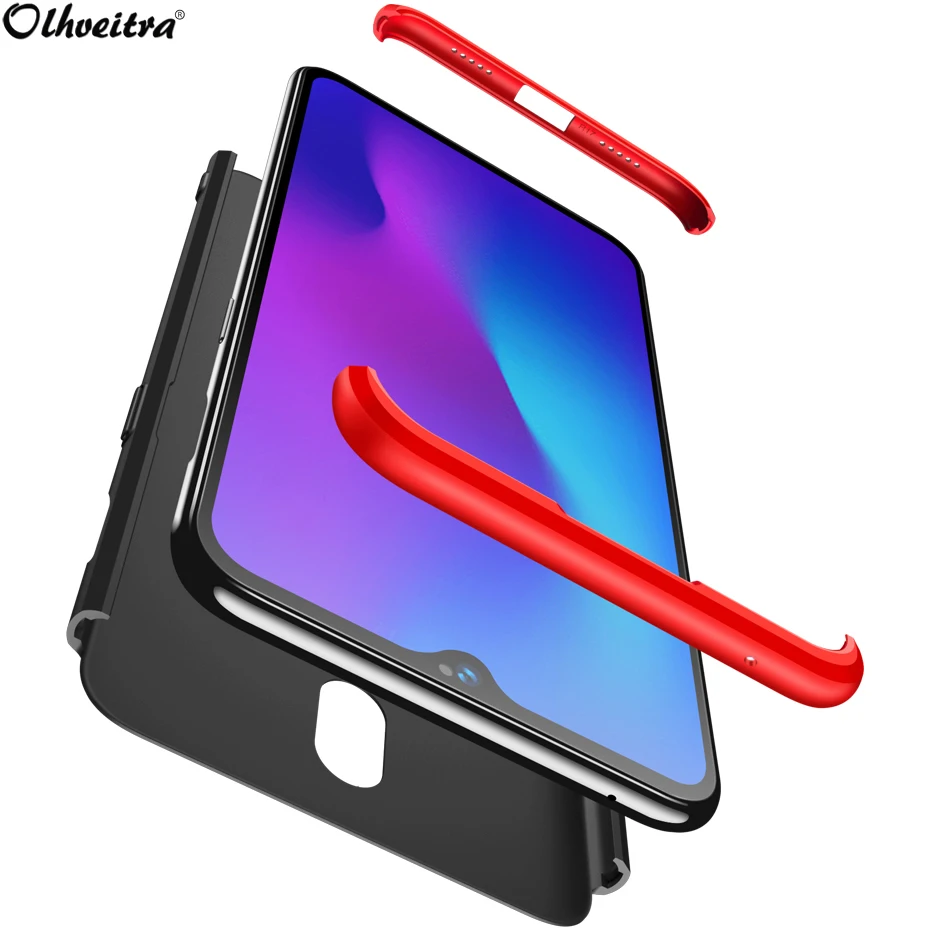 Olhveitra аксессуары Oneplus 6T чехол для 6 3 в 1 защитный Жесткий ПК 360 Полный корпус