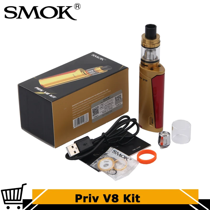 Оригинальный Smok Priv V8 комплект с 60 Вт коробка мод Vape и 3 мл TFV8 Детский