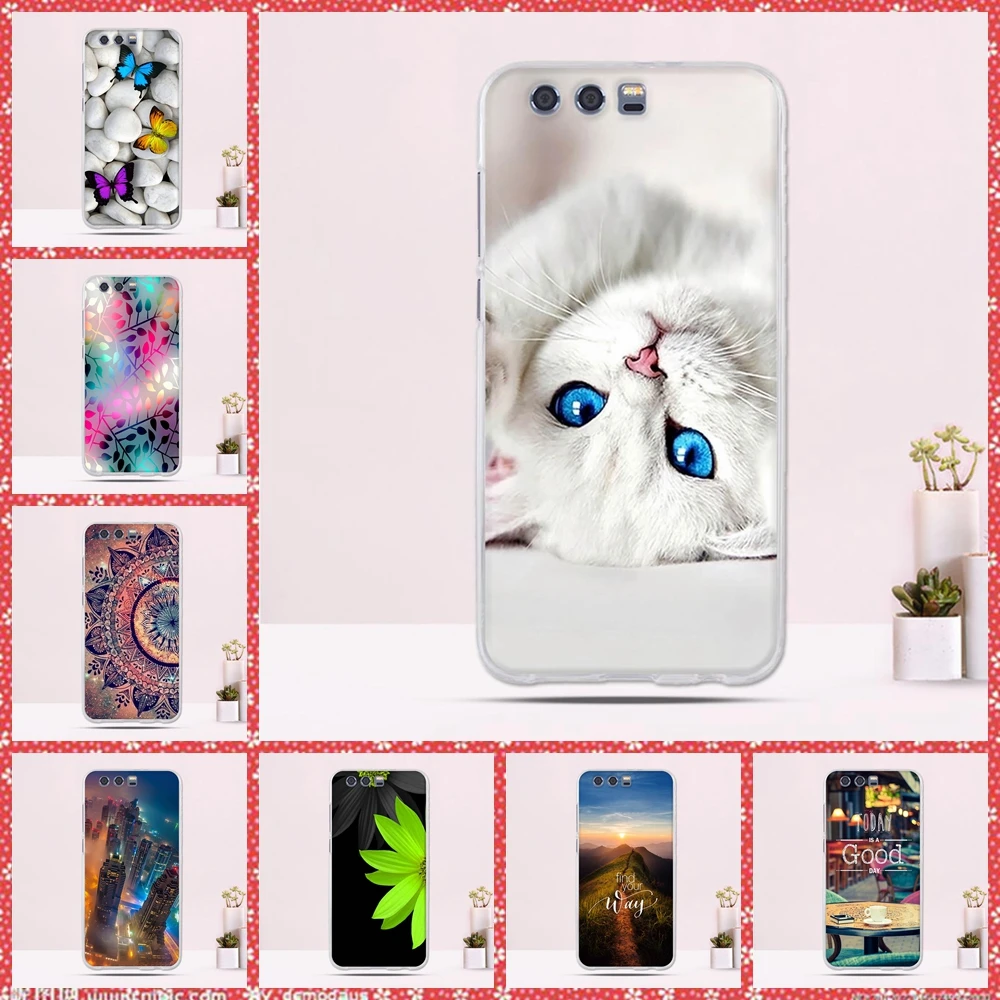 Силиконовые ТПУ чехлы для телефонов Huawei Honor 9 чехол 3D Роскошные милые цветочные