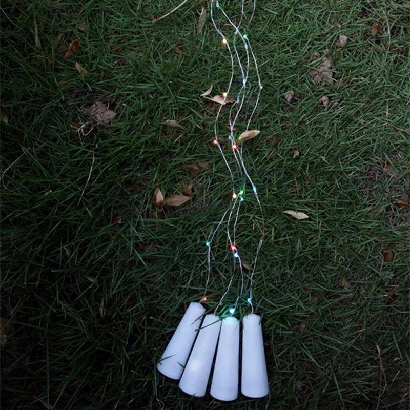 Белый корпус 15 LED из пробки огни для бутылки 10 упак. Медный провод бутылку DIY