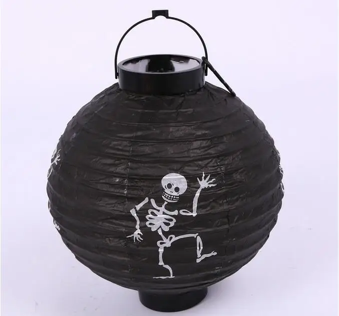 Goedkoop 2017 Fashion Halloween LED Papier Pompoen Ghost Opknoping Lantaarn Licht Vakantie Party Decor DHL Fedex Gratis Verzending