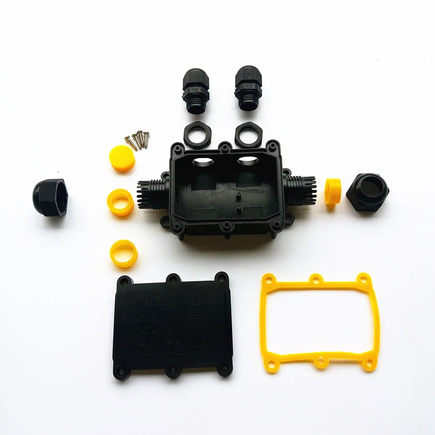 IP68 Plastic Waterproof Junction Box G713 White Waterproof Junction Box Outdoor Cable Junction Box 2 to 6 Head