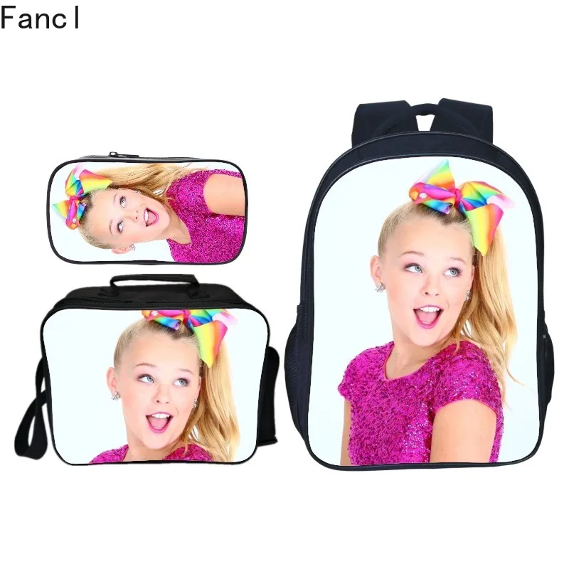 3 шт./компл. Pop Star Jojo Siwa детские школьные сумки для девочек подростков Повседневный