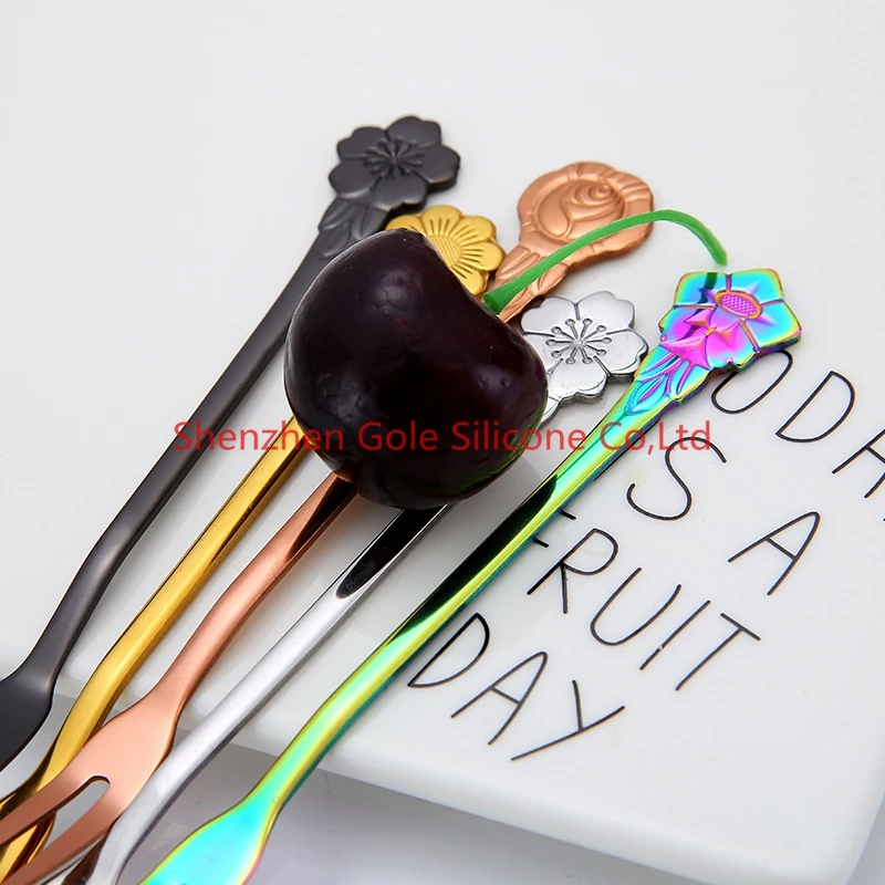 500 шт. вилки для фруктов из нержавеющей стали столовые приборы салат коктейль