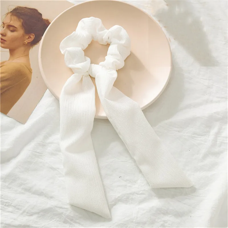 Ruoshui прекрасный кролик Scrunchies женщина печатных волосы с цветами Галстуки Девушки эластичные резинки для волос аксессуары для волос хвост держатель