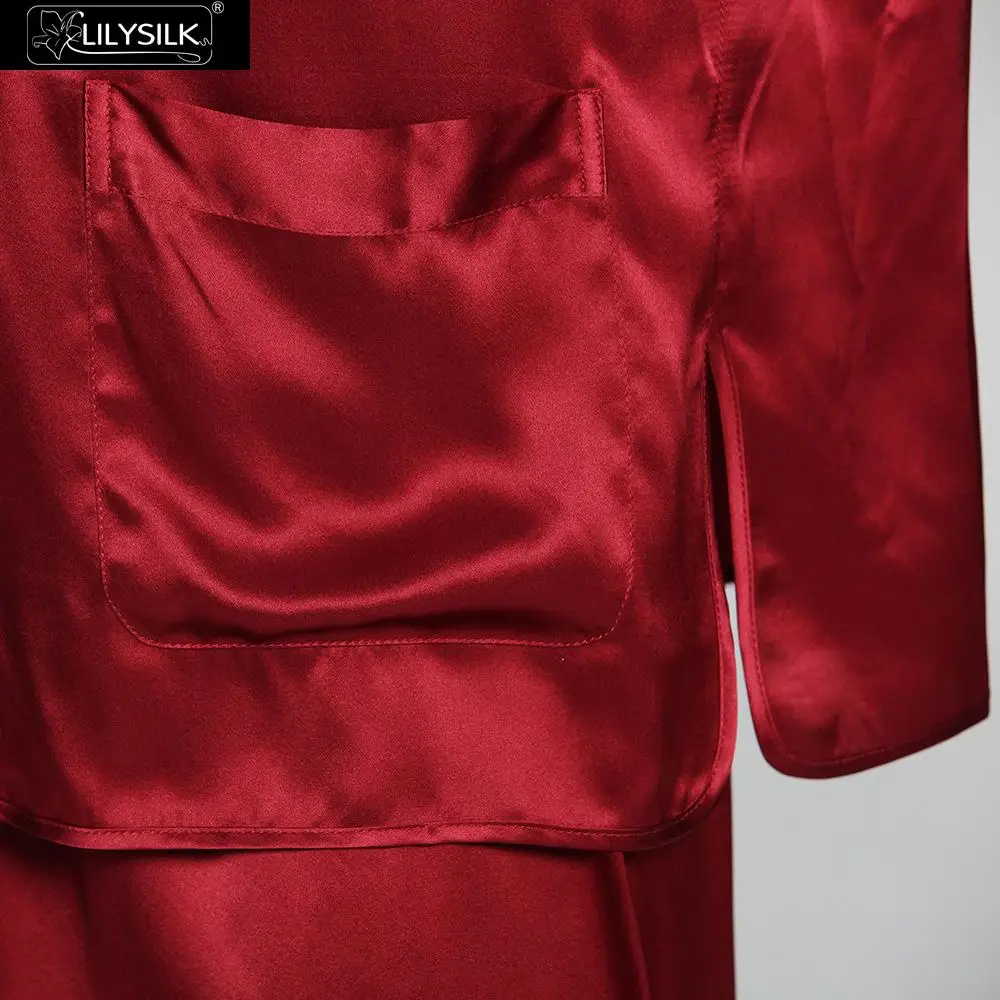 LilySilk пижама мужская шелковый домашняя одежда для мужчин белье костюм 22 Momme
