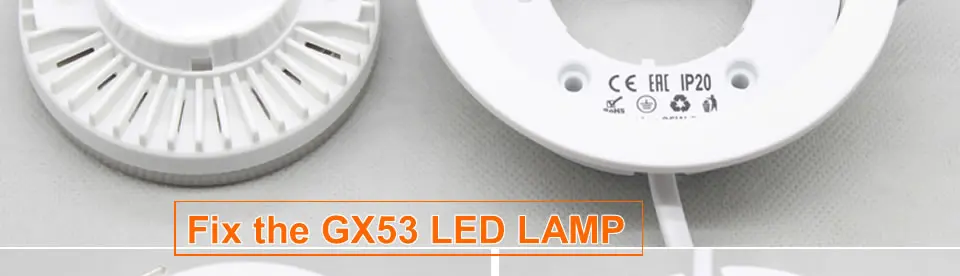VisWorth круговой GX53 Цоколи высокого качества ABS Материал GX53 светодиодный держатель для лампы шкафа с 9 см длиной кабеля