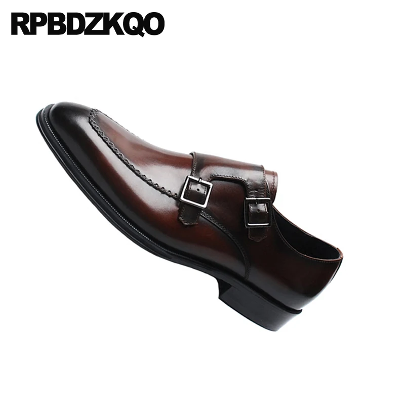 Итальянские офисные мужские классические туфли с застежкой деловой квадратный