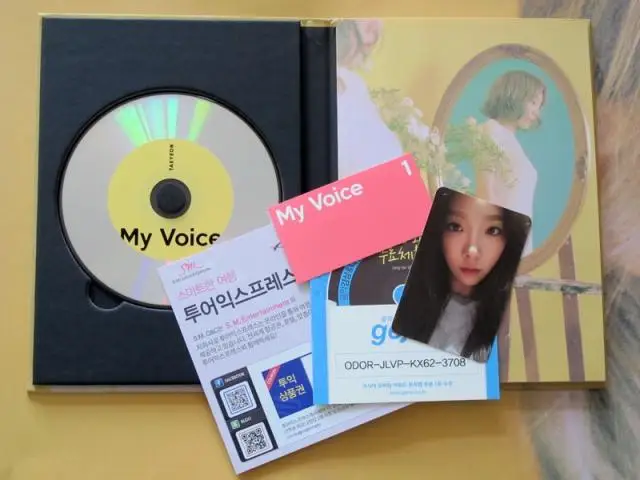 SNSD Taeyeon autographed подписанный первый альбом мой голос CD + Фотокнига плакат новый