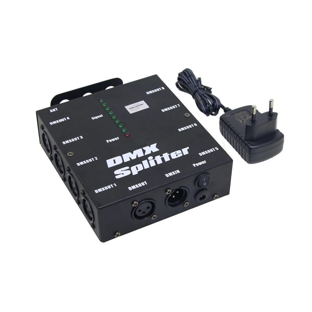 8 Way DMX Splitter Distribution Amplifier Channels DMX512 for Party DJ Show Club Disco KTV Stage Light | Освещение
