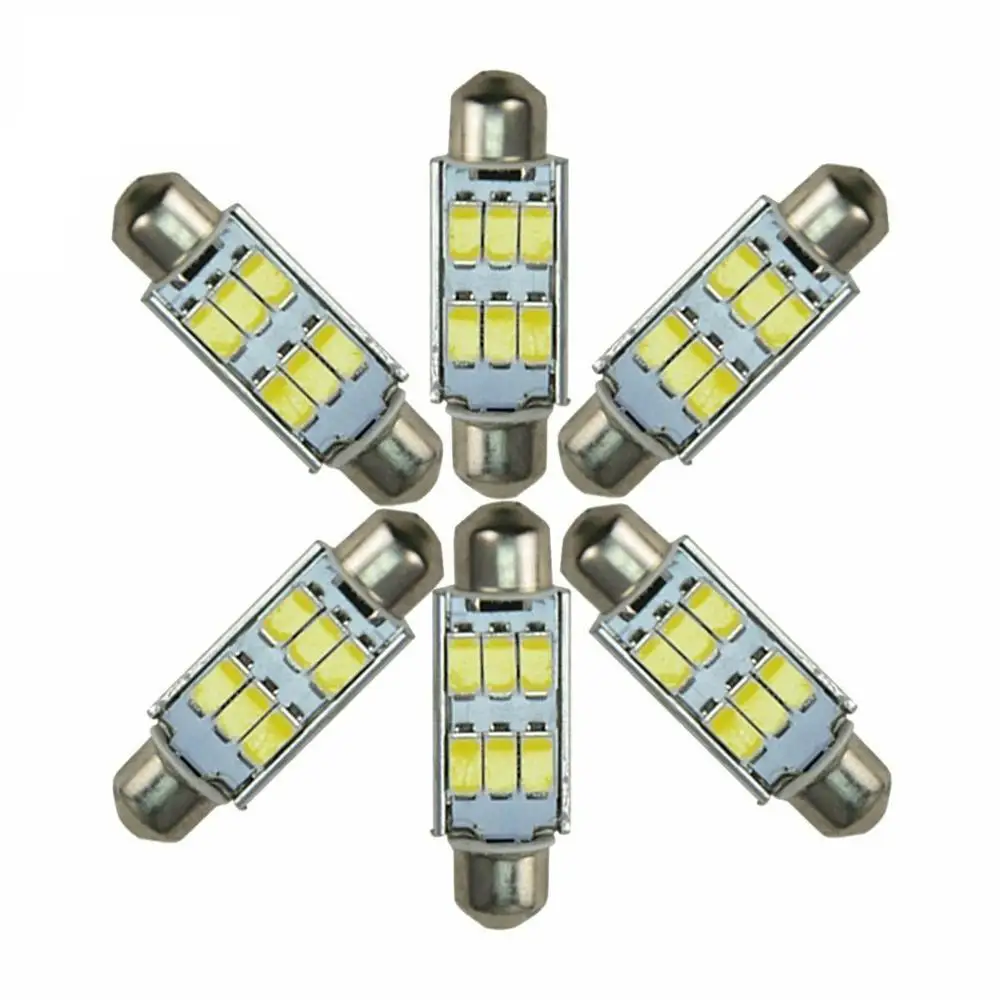 10 шт. без ошибок 38 мм 6LED 5630 натуральный белый Canbus гирлянда светильник для