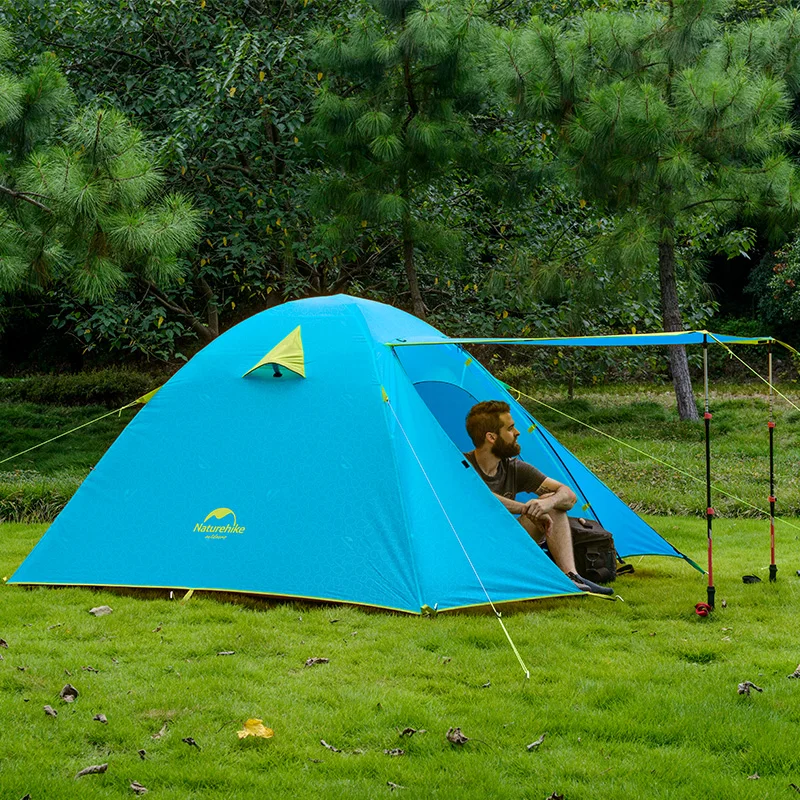 Палатка NatureHike для 3-4 человек Новое поступление 3 сезона 210*160*115 см двухслойная