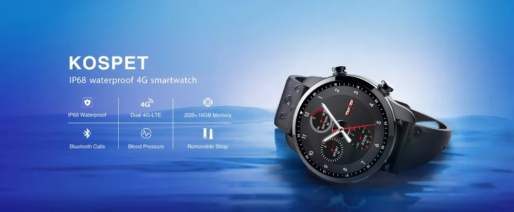 Смарт-часы KOSPET BRAVE вызов gps wifi сердечный ритм SmartWatch Монитор артериального давления шаги мульти-спортивные режимы для IOS и Android