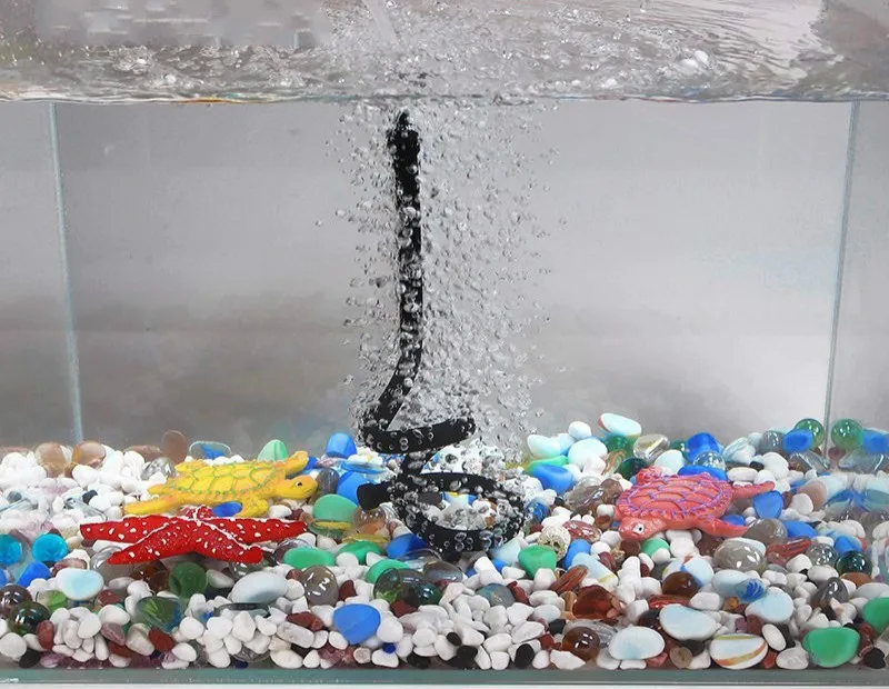 Гибкая резиновая занавеска с воздушными пузырями для аквариума настенная трубка