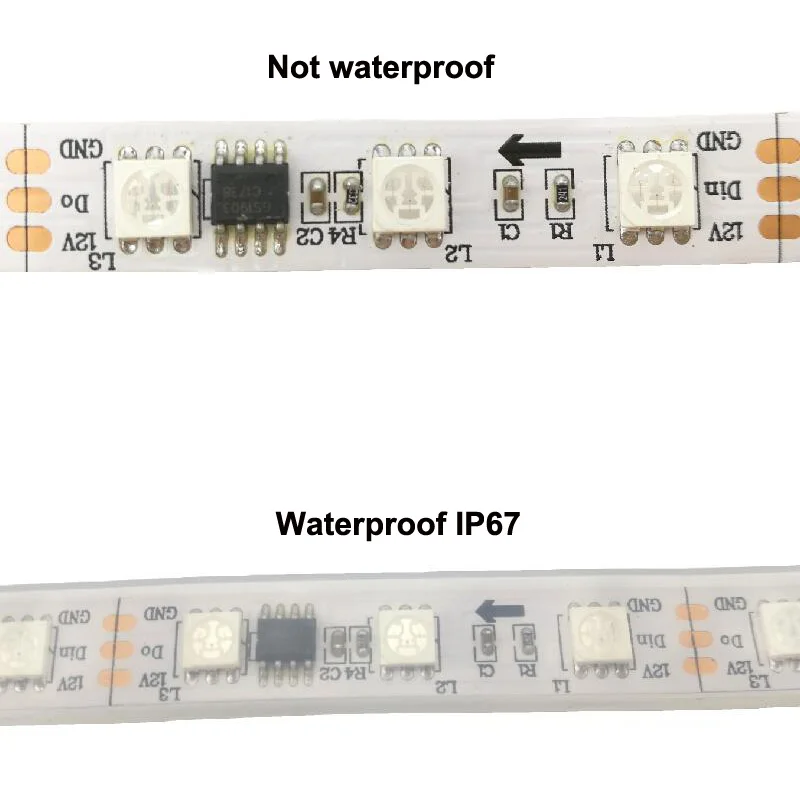5050 WS2811 IC светодиодный RGB полоса 25 м 20 15 10 5 Гибкая лента + 14Key контроллер AC 110V 220V DC/DC 12V