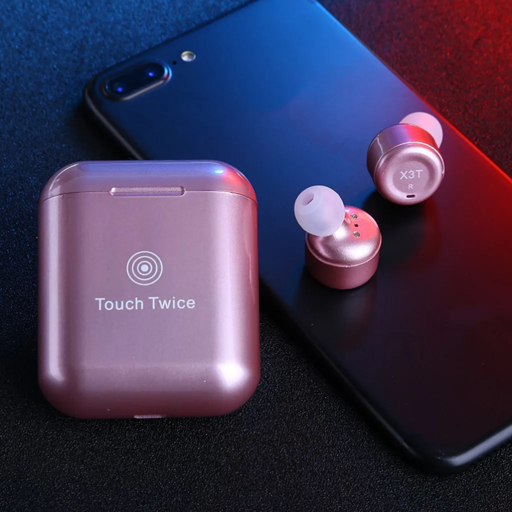 Беспроводная Bluetooth гарнитура миниатюрные бинауральные невидимые наушники с