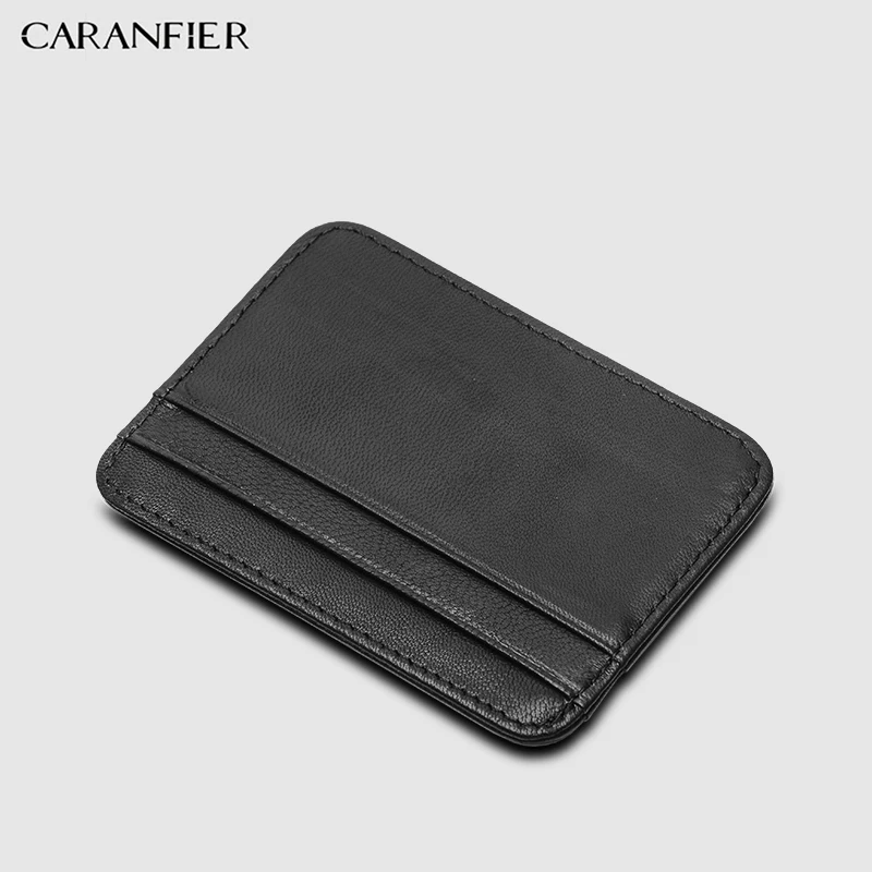 CARANFIER мужские сумки для карт из натуральной бычьей кожи кошелек визитница