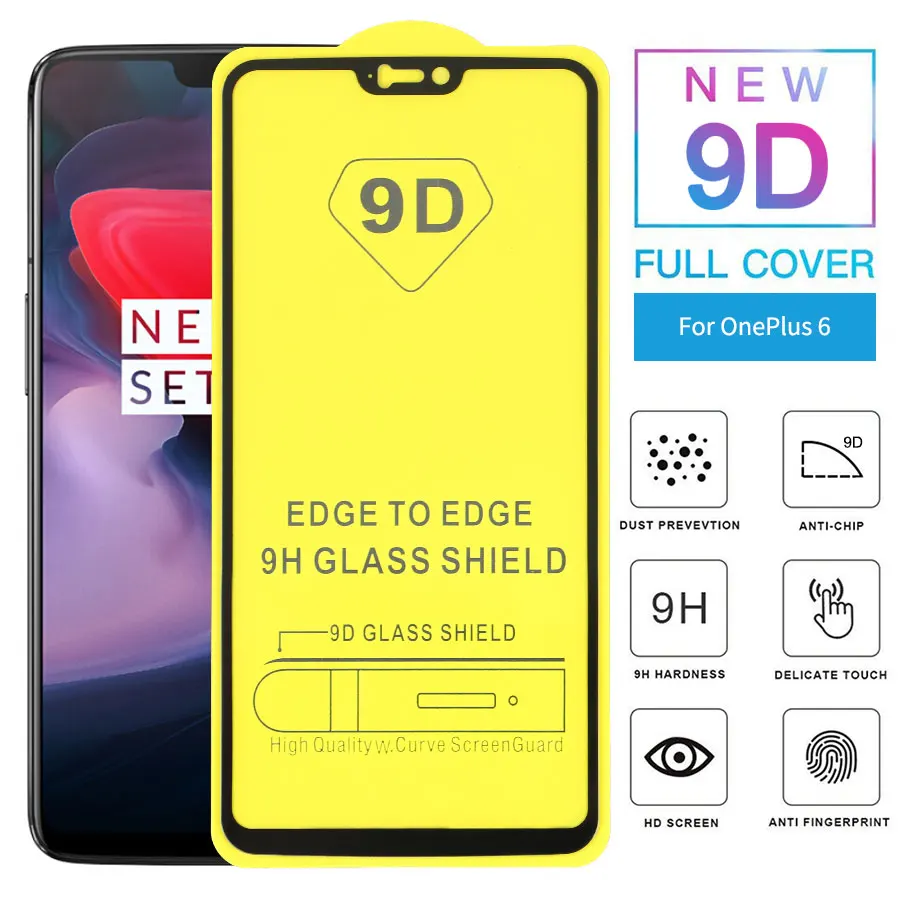 Jappinen 9D сплошная полноэкранная закаленная Защитная пленка стекло для OnePlus 6 полный