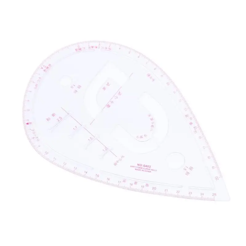 1 шт. пластиковая изогнутая Метрическая линейка для шитья измерительная