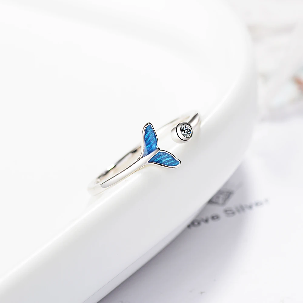 Женское кольцо с хвостом русалки Todorova регулируемое обручальное для свадьбы