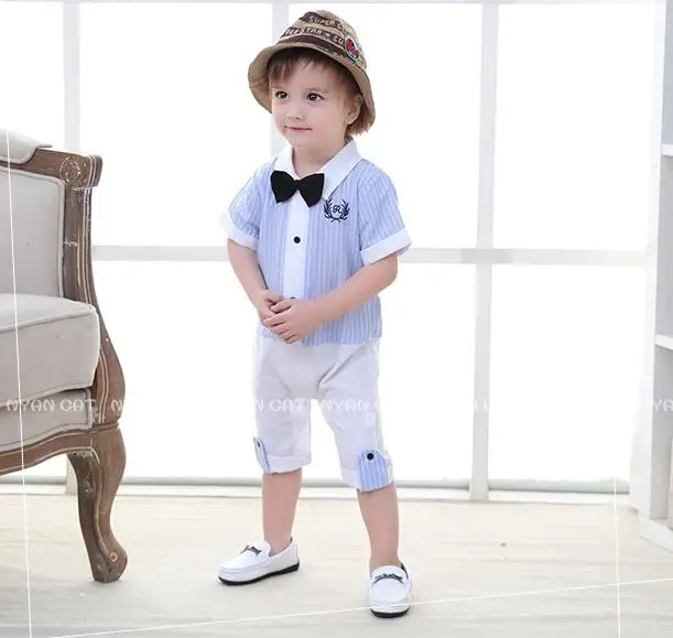Летняя стильная одежда для малышей Одежда мальчиков Комбинезоны детей Детская в