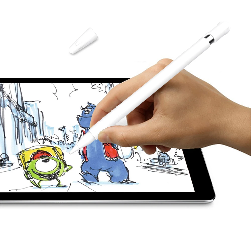Цветной Мягкий силикон совместимый с Apple Pencil 1 поколение чехол для планшета iPad