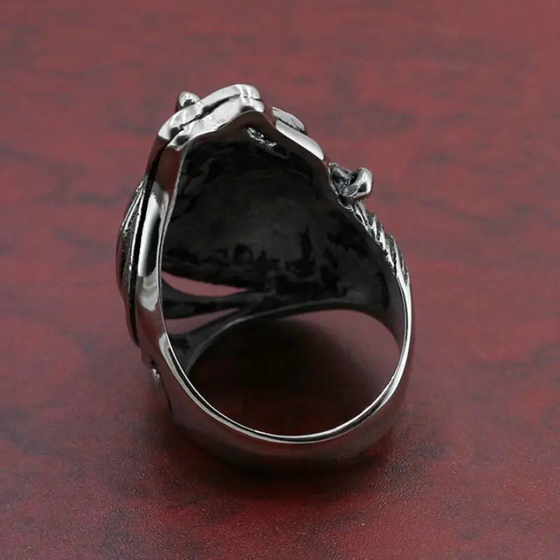 Мужское кольцо из нержавеющей стали массивное на указательный палец