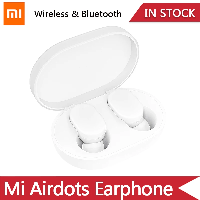 TWS Bluetooth наушники Xiaomi Mi AirDots беспроводные вкладыши гарнитура с микрофоном и