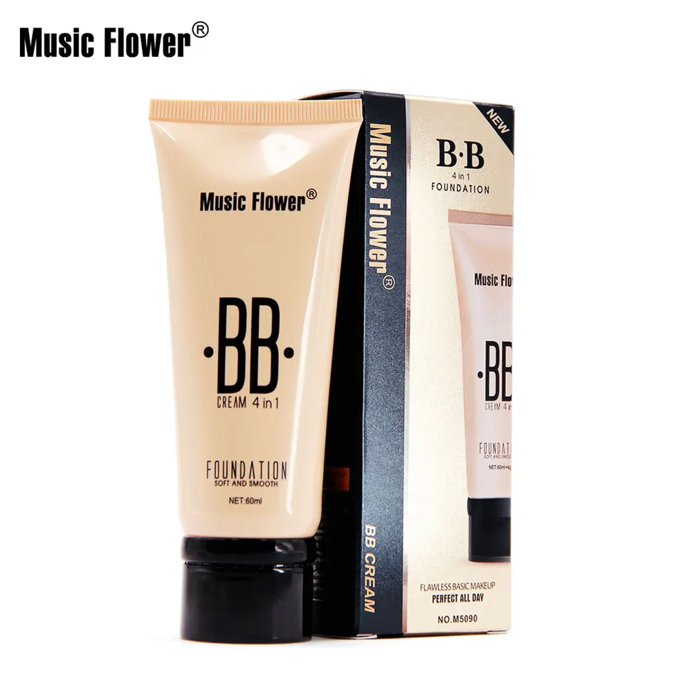 Music Flower BB крем 4 в 1 длительное увлажнение с осветляющим эффектом корректор