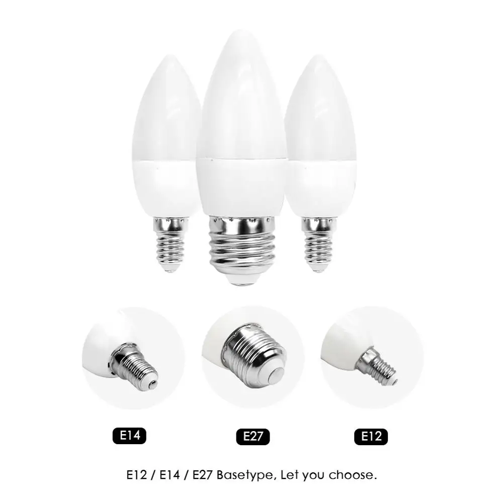 Светодиодный светильник в форме свечи E27 E14 E12 с эффектом пламени RGB ing Bombillas 3 Вт 110 В