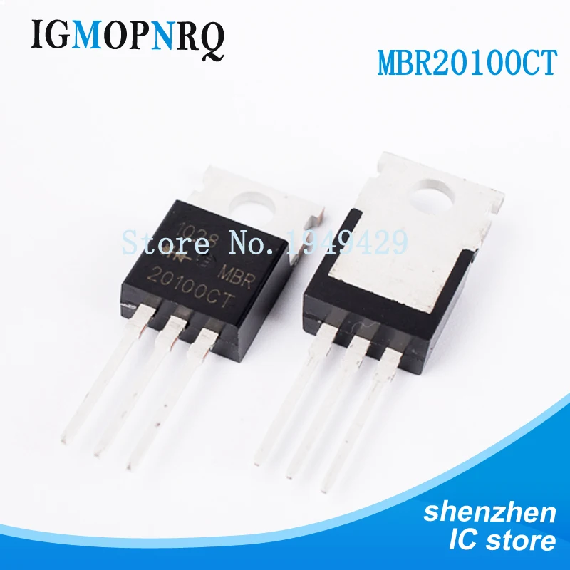 

10PCS/LOT MBR20100CT MBR20100 MBR20100C MBR20100G B20100G Schottky & Rectifiers 20A 100V TO-220 new