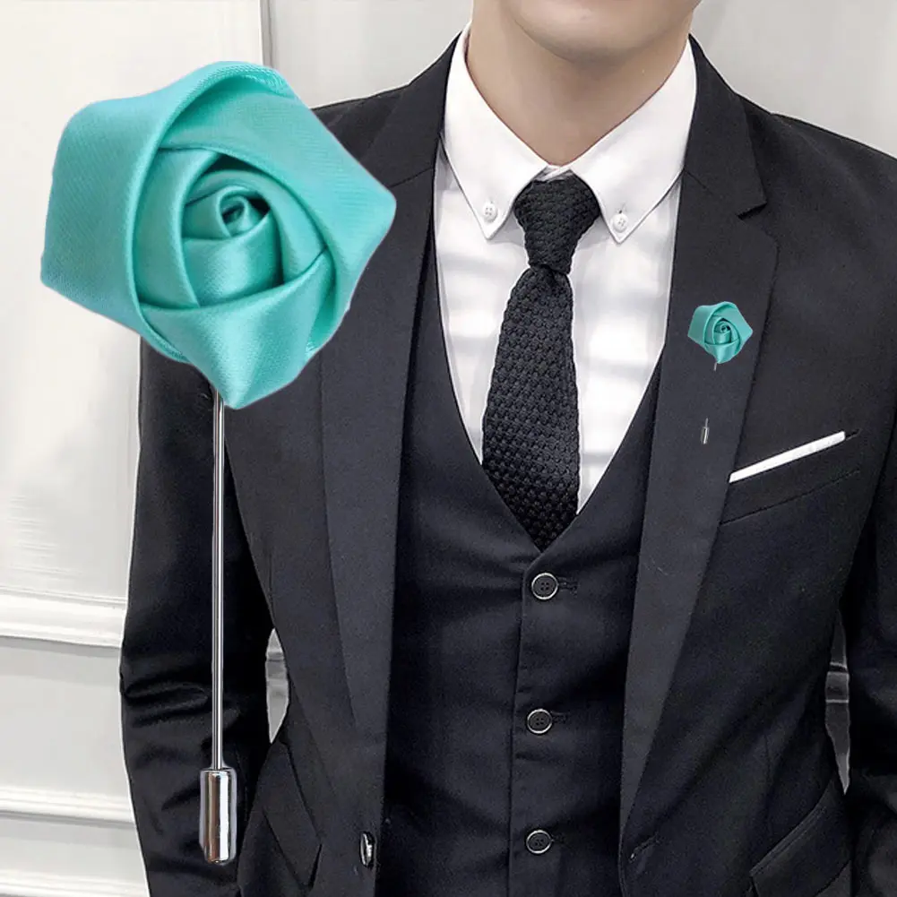 

Cheap 37 Colors Silk Wedding Corsages And Boutonnieres Marriage Groom Buttonhole Brooch Flowers Lapel Pin For Man XH1380-S