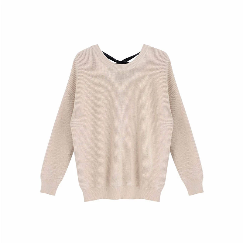 

2020 Korean version Bow Lace-up Women Sweaters Autumn winter Knitted V-neck Long sleeve Pullovers Sweater aa1032