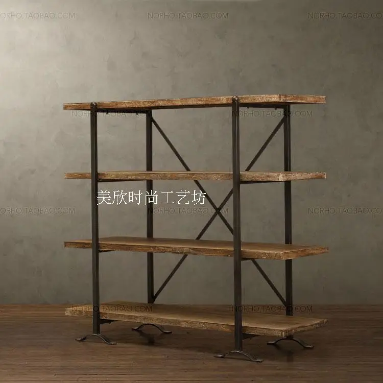 New American country to do the old vintage wrought iron shelf bookcase display rack export single antique | Обустройство дома