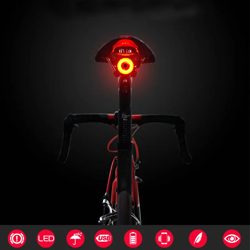 Велосипедный фонарь задний для велосипеда авто старт/стоп Датчик тормоза IPx6
