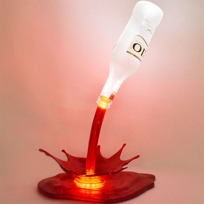 Free Shipping USB Charge Touch Button White Colorful Novelty LED Light Pour Wine Desk Lamp Romantic Bar Night light Home Decor | Освещение