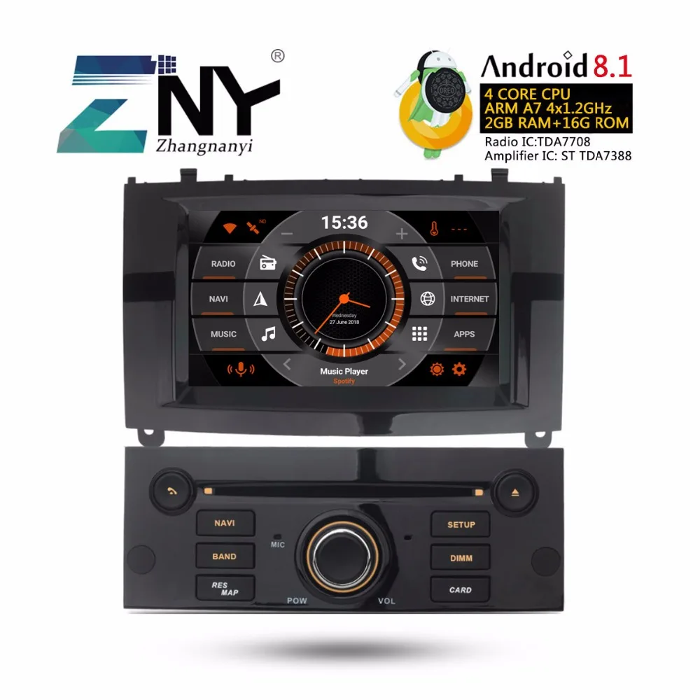 7 &quotAndroid 8 1 автомобильный Стерео Авторадио для peugeot 407 gps навигация FM RDS Wi Fi BT