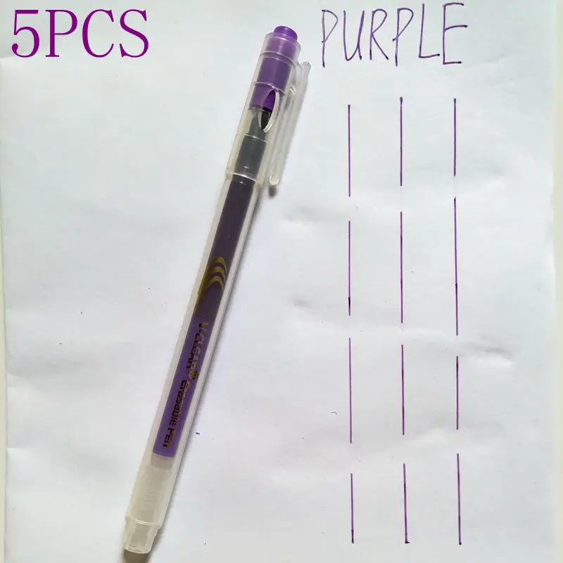 5 pcs Purple Pen VCLEAR 0,7 мм 5 шт Kawaii Канцелярские ручки стираемая гелевая ручка Школьные Инструменты фрикционный стирающийся ручка смешная многоцветная ручка frixion гель - Цвет: 5 pcs Purple Pen