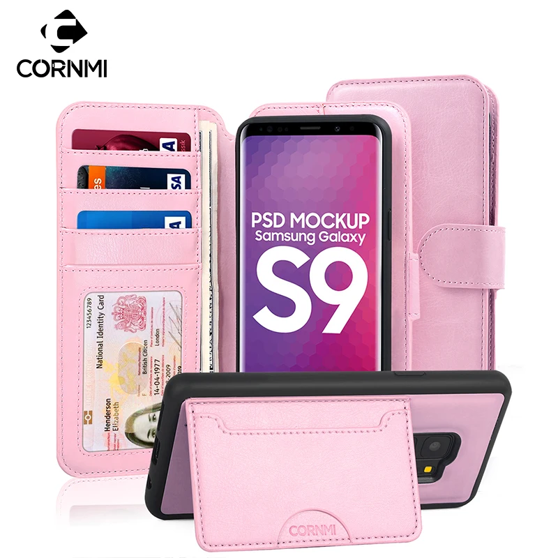 Cornmi кожаная сумка для Samsung Galaxy S9 кошелек чехол телефона Тонкий флип защитный с