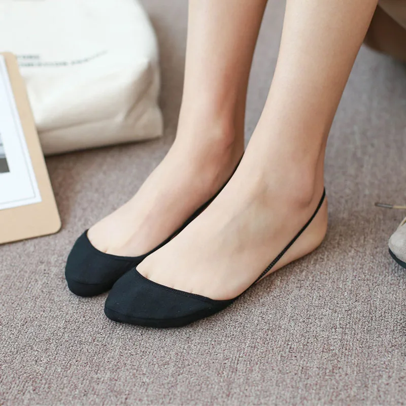 Носки женские хлопковые винтажные невидимые однотонные забавные дышащие