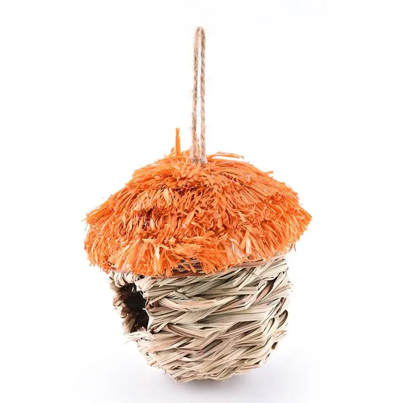 1 шт. Птичье гнездо подвесное искусственное ротанговое домик натуральные