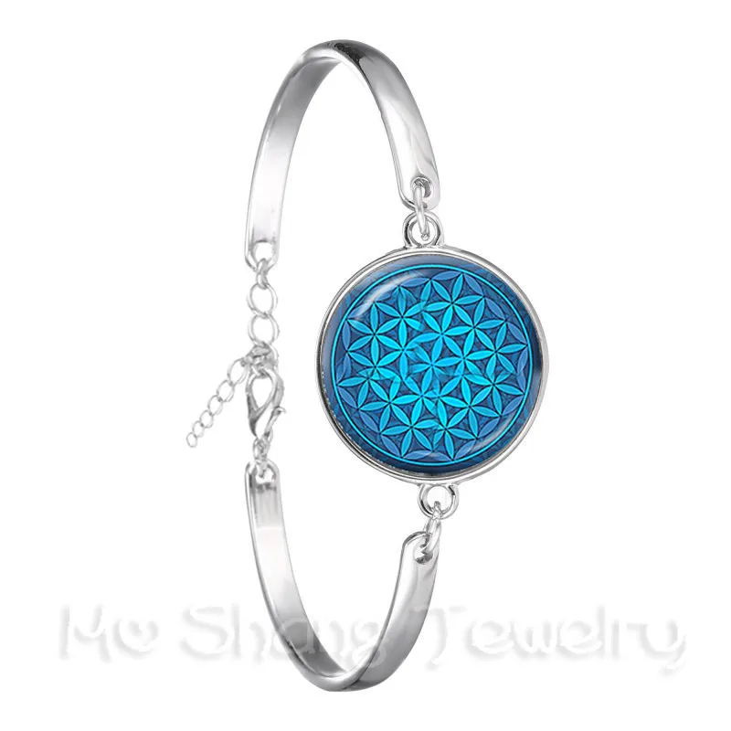 Новинка 2018 браслет цепочка OM для йоги классические стеклянные украшения