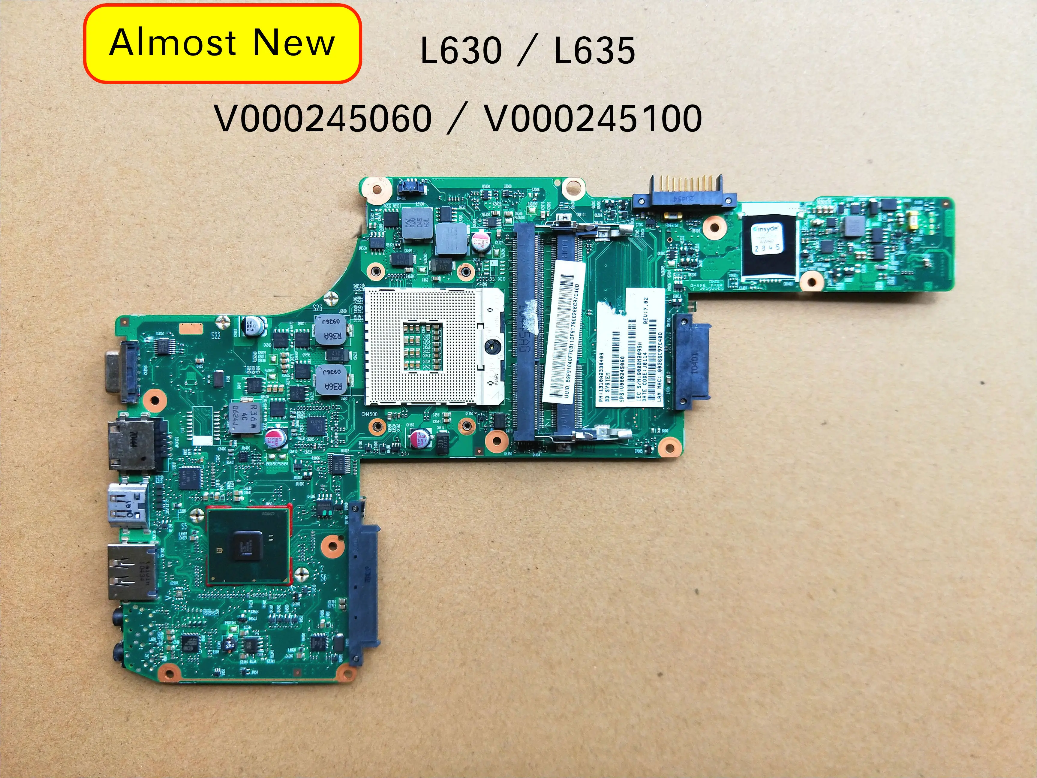 Идеально работает для материнской платы ноутбука TOSHIBA Satellite L630 L635 V000245060 V000245100
