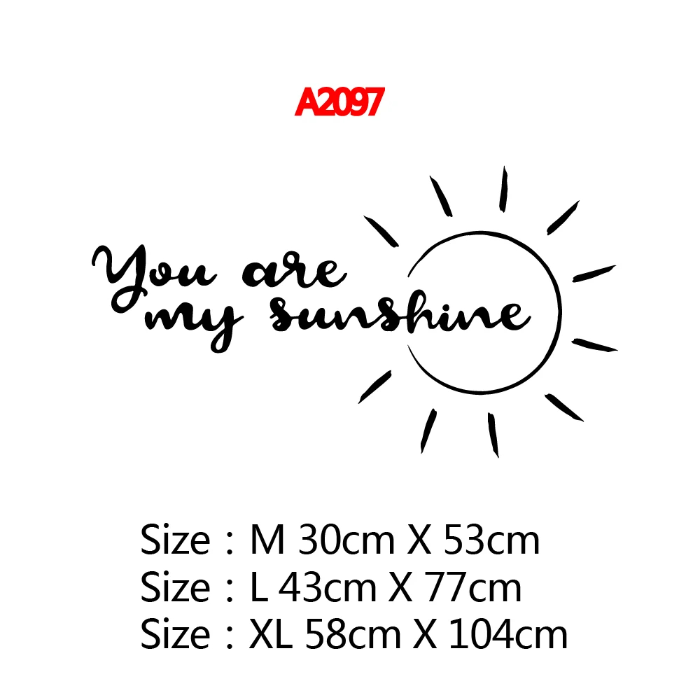 Лидер продаж настенная наклейка You Are My Sunshine съемные настенные наклейки обои