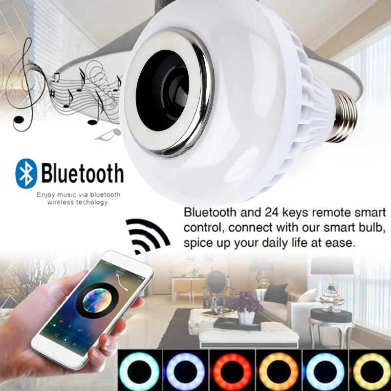 Светодиодная музыкальная лампа Bluetooth 4 0 управление приложением красочный