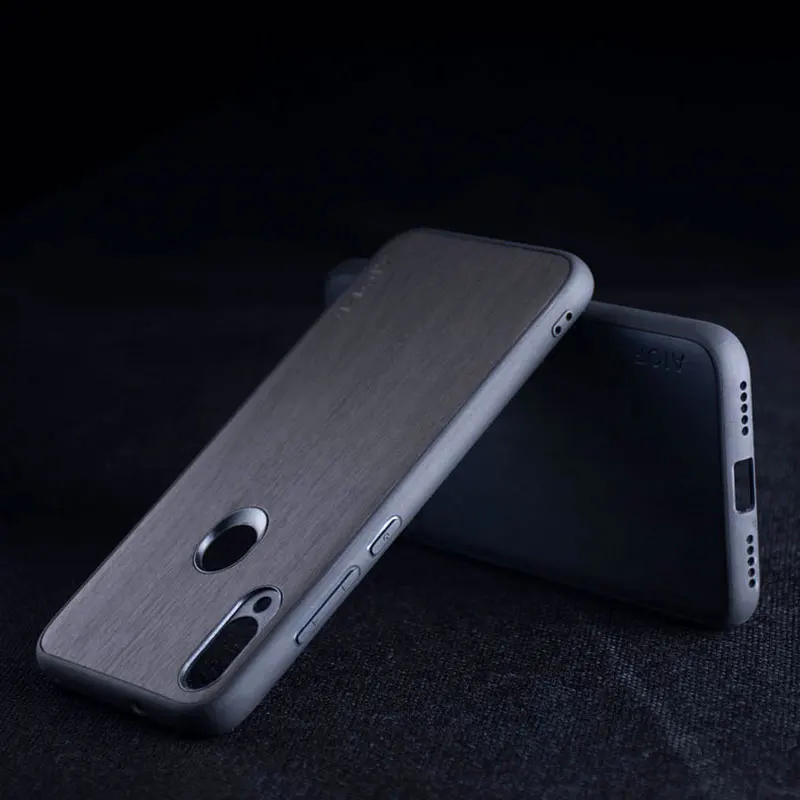 Чехол для Xiaomi Redmi Note 7 Pro кожаный чехол с деревянным узором силиконовым чехлом