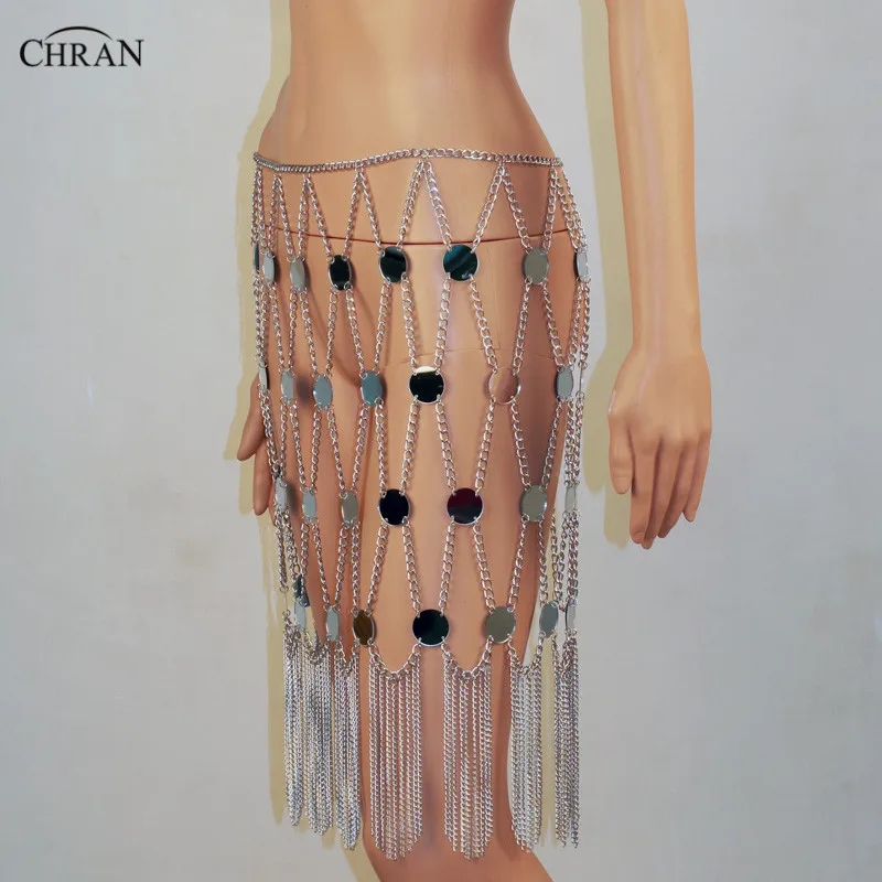 Chran Mirror Perspex EDC юбка наряд ожерелье для дискотеки бандо Bralette сексуальная
