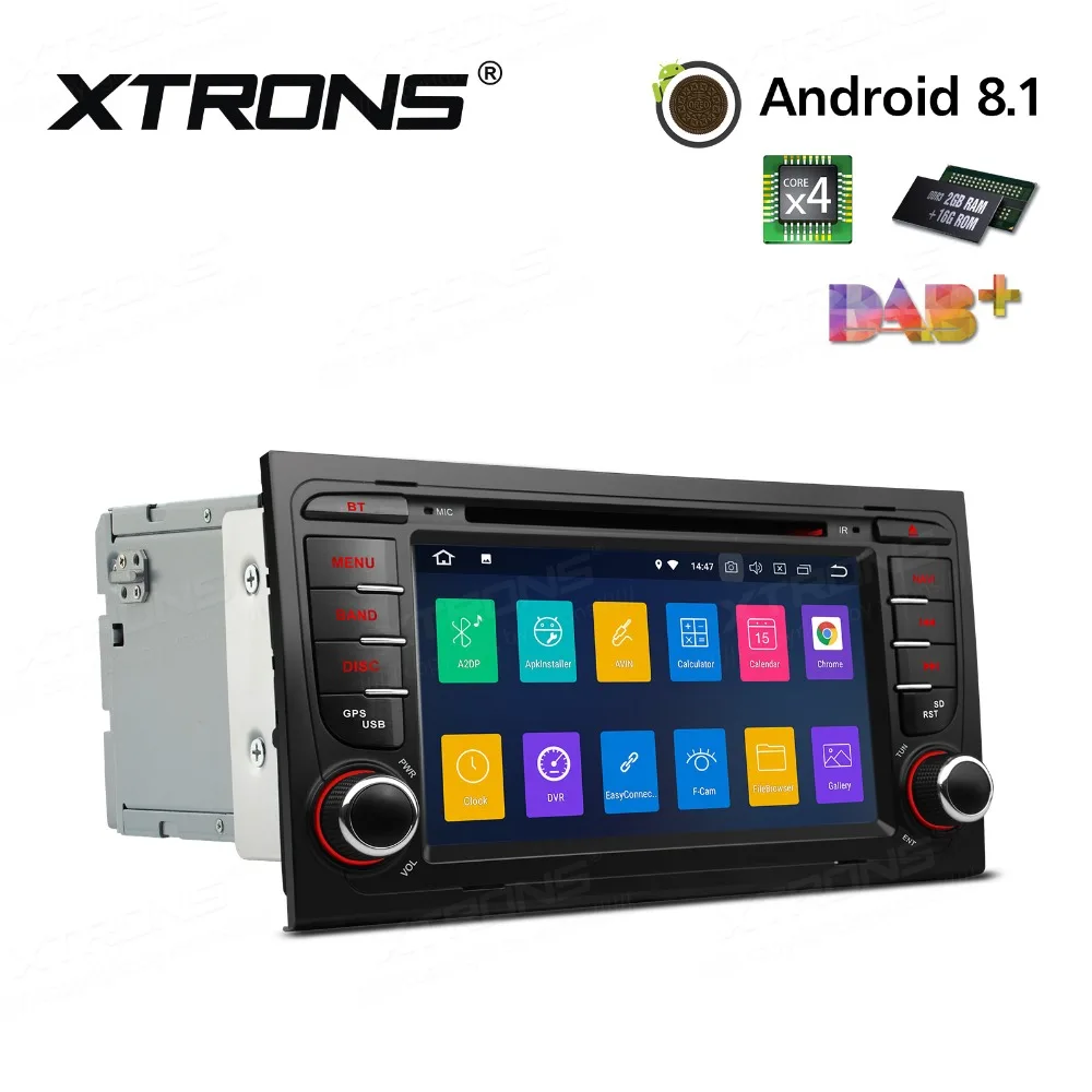 XTRONS " Android 8,1 радио Автомобильный GPS DVD плеер RCA RDS USB для Audi A4 S4 B6 B7/RS4 2002 2003 2004 2005 2006 2007 2008/Seat EXEO